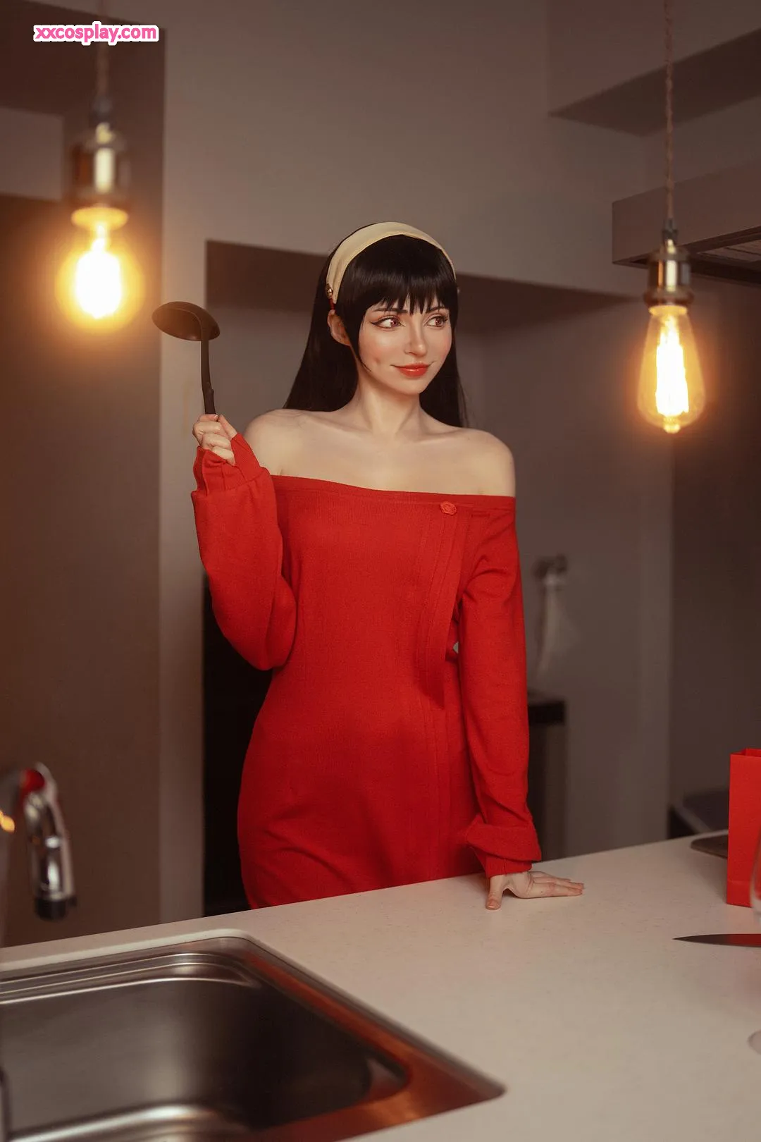 Peach Milky as Yor Forger - Red Sweater